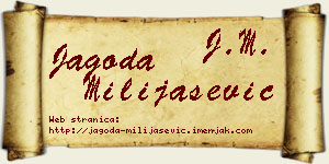 Jagoda Milijašević vizit kartica